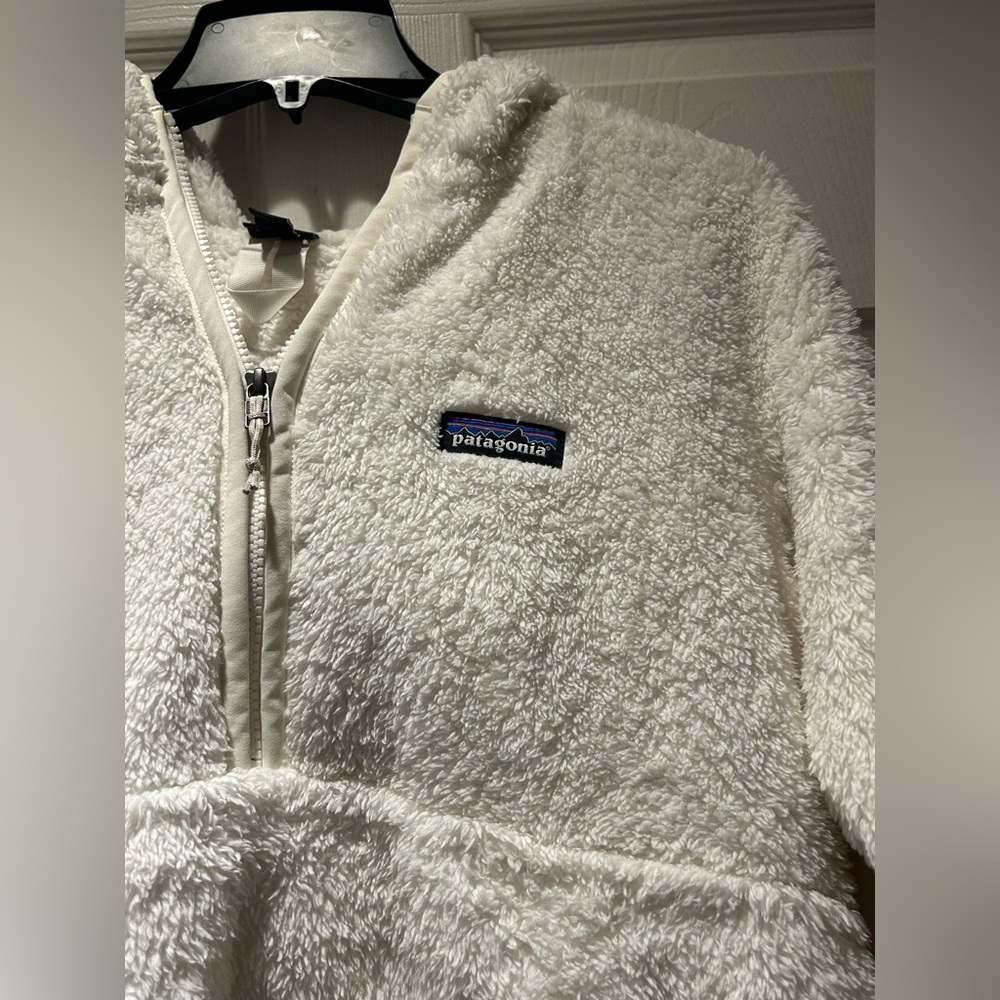 Patagonia Los Gatos Hooded Fleece Pullover Cream White - M - Picture 3 of 11